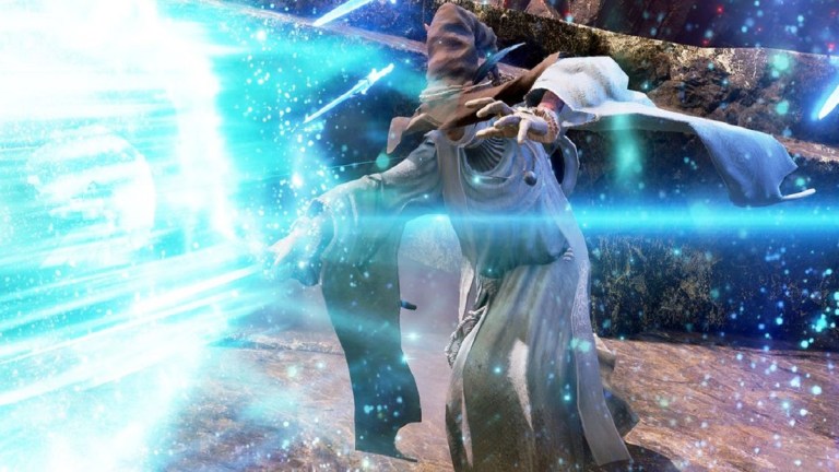 An image of the player character casting Comet Azur in Elden Ring.