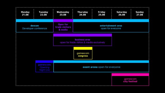 Gamescom 2023 schedule timetable