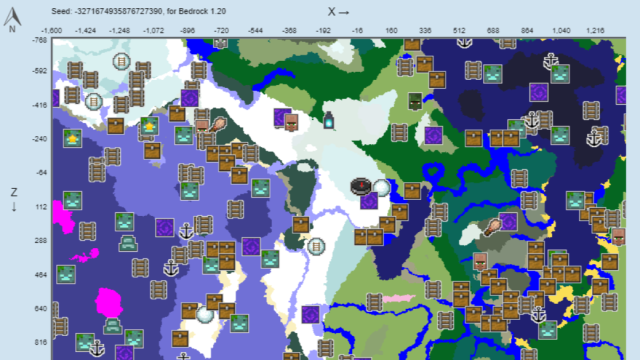 A map of the -3271674935876727390 seed.