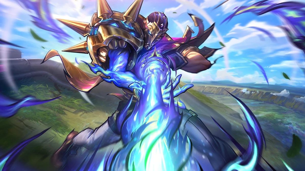 Soul Fighter Jhin fires a shot from his cartoonish marksman rifle in League of Legends