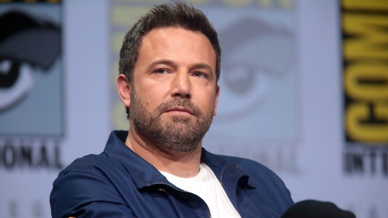 Image of Ben Affleck staring forward at a ComicCon.