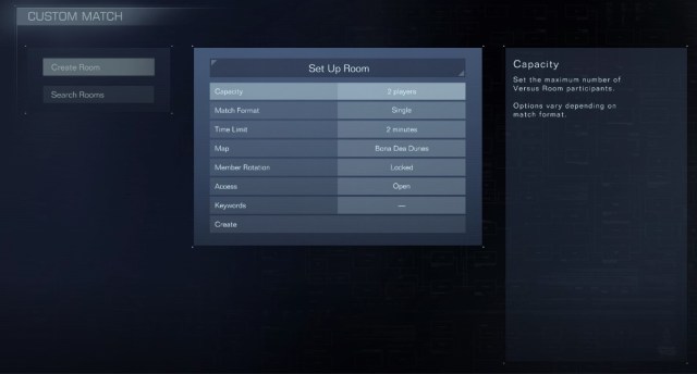 AC6 Custom Match Options