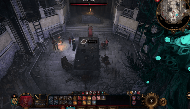 Image shows the Mason's Log in Baldur's Gate 3.