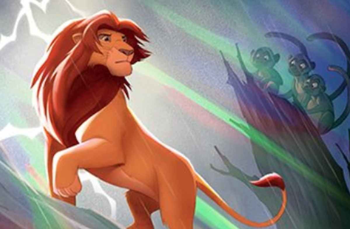 Alternative art of Simba in Disney Lorcana The First Chapter TCG set