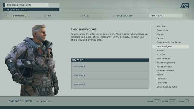 The Hero Worshipped Trait in Starfield