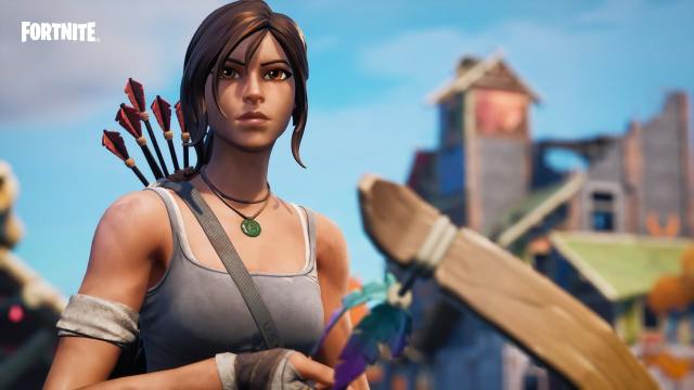 Lara Croft Sweaty Fortnite Skin