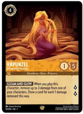 Image of Rupunzel playing with hair through Rapunzel, Gifted with Healing Disney Lorcana The First Chapter