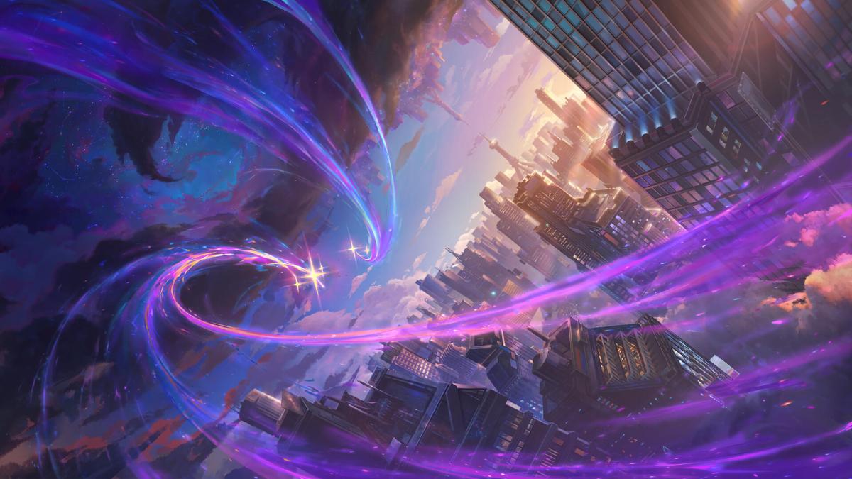Star dust spreading above a city League of Legends