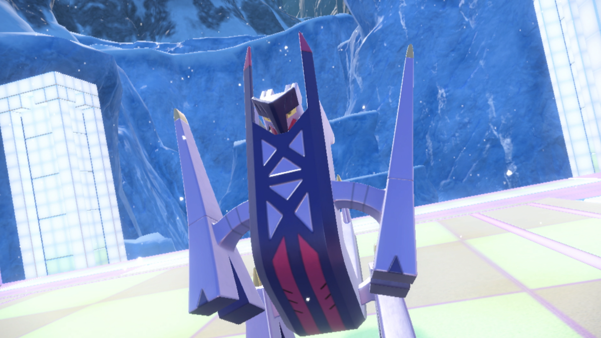 Archaludon standing tall in Pokémon Scarlet and Violet.