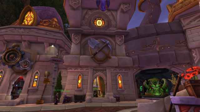 The exterior of the Archaeology trainer in Dalaran.