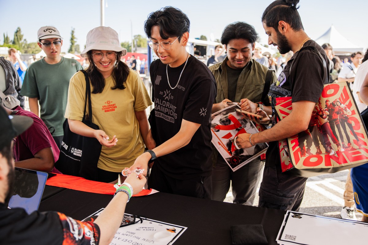 Fans at the VALORANT Champions Fan Fest in Los Angeles.