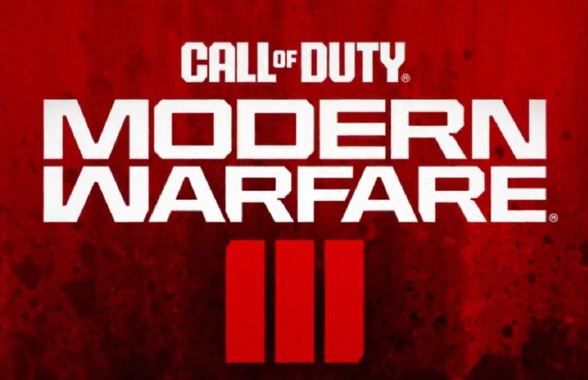 CoD MW3 (2023) logo on a red background.