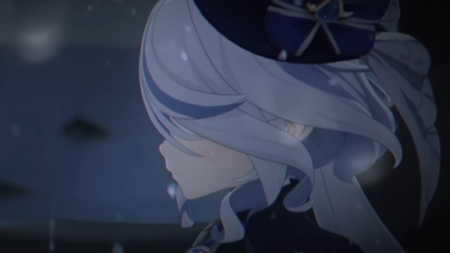 Furina's side profile as she looks to the left.
