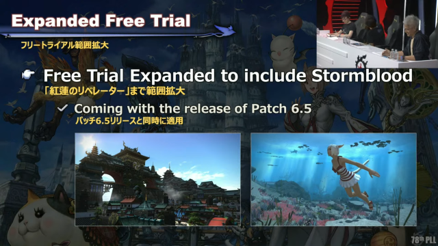 Image showing the Live Letter from the Producer and Stormblood announced as free.