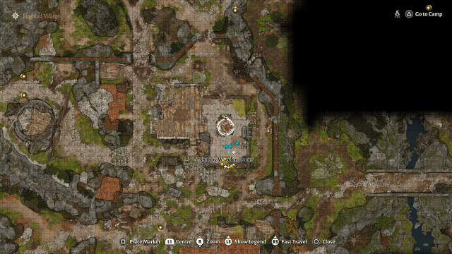 A map of the blighted village.