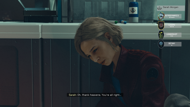 Image of a blonde woman on her side, out of breath but relieved.