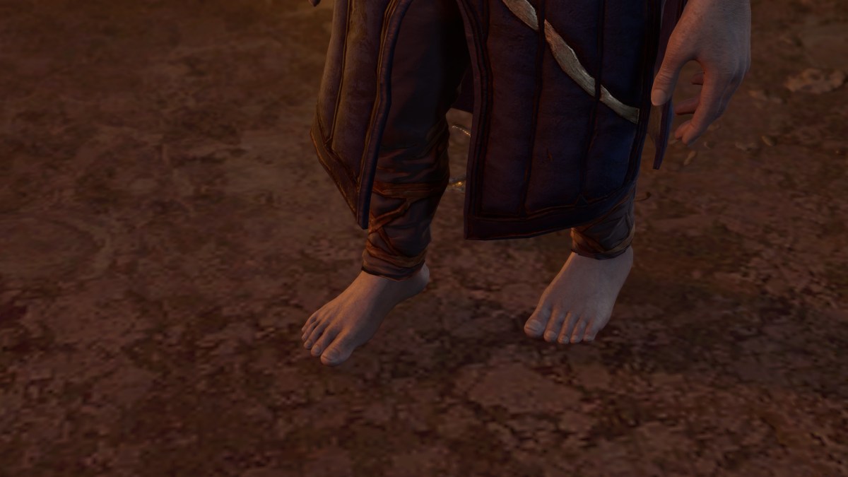 Duerger Thrinn barefoot at the Grymforge in Baldur's Gate 3.