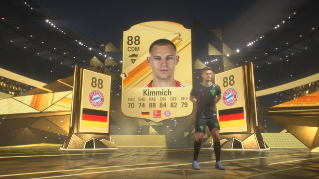 Joshua Kimmich shown in EA FC Ultimate Team after opening a pack.