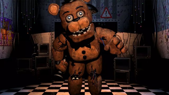 Freddy Fazbear approaching the camera