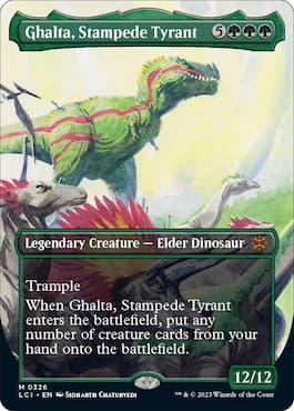 Image of dinosaur Ghalta, Stampede Tyrant stampeding on Ixalan