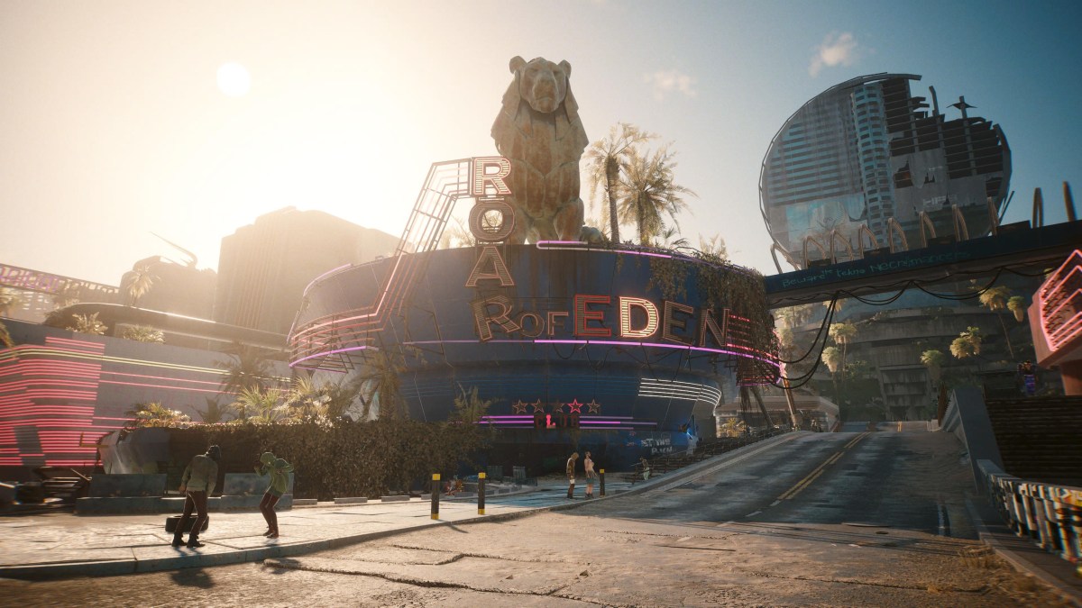 An in game screenshot of Dogtown from the Phantom Liberty DLC for Cyberpunk 2077