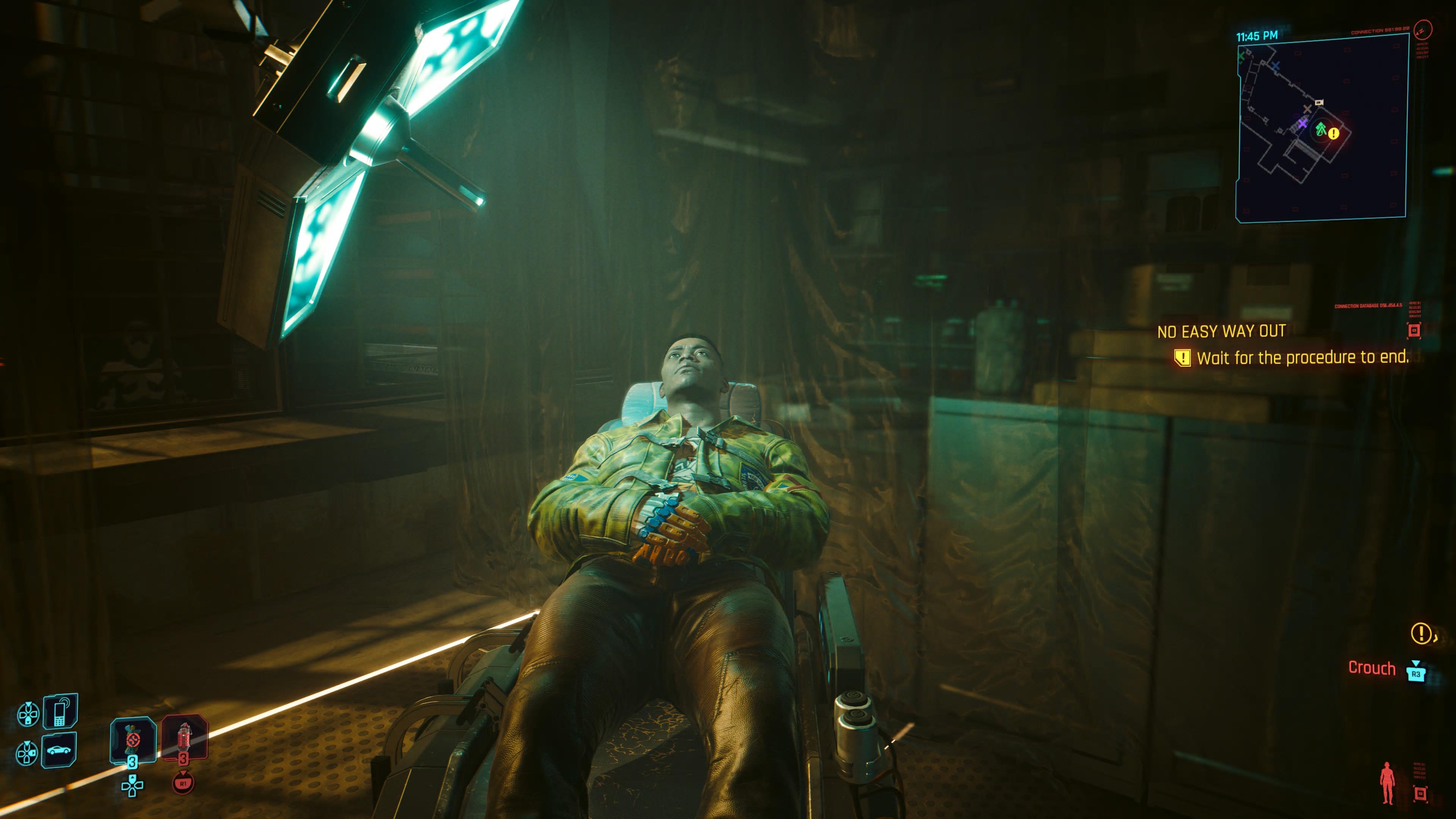 An in game screenshot of the character Aaron from the game Cyberpunk 2077. 