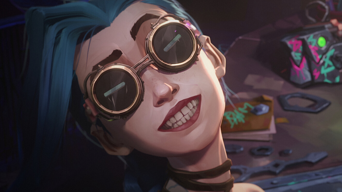 Jinx wearing glasses and smiling