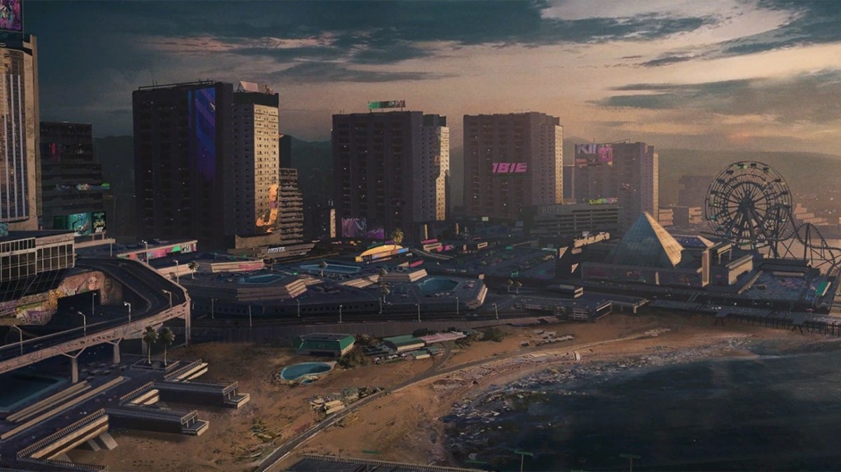 Pacifica, the beachside area in Cyberpunk 2077