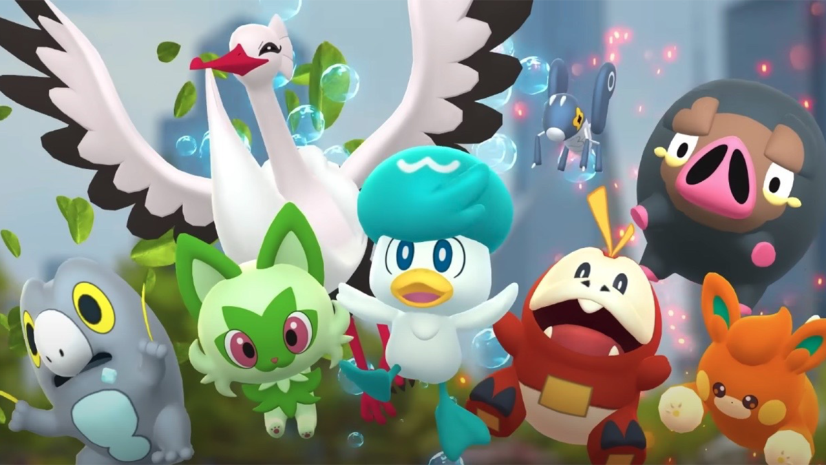 A group of Paldean Pokemon appearing in Pokemon Go's first Gen IX update.