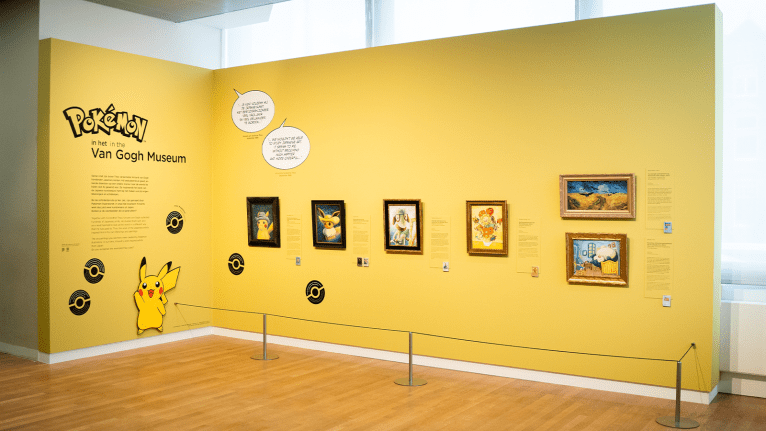 A full view of the Pokemon x Van Gogh gallery.