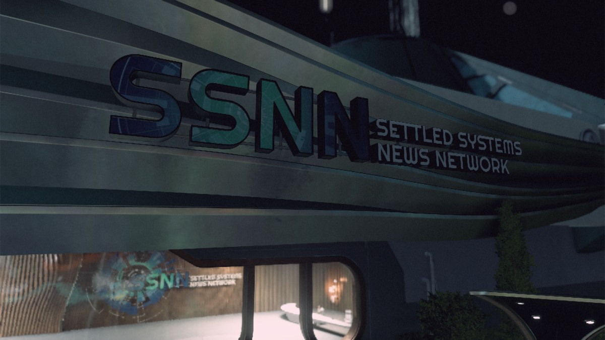 Large SSNN news building in Starfield.