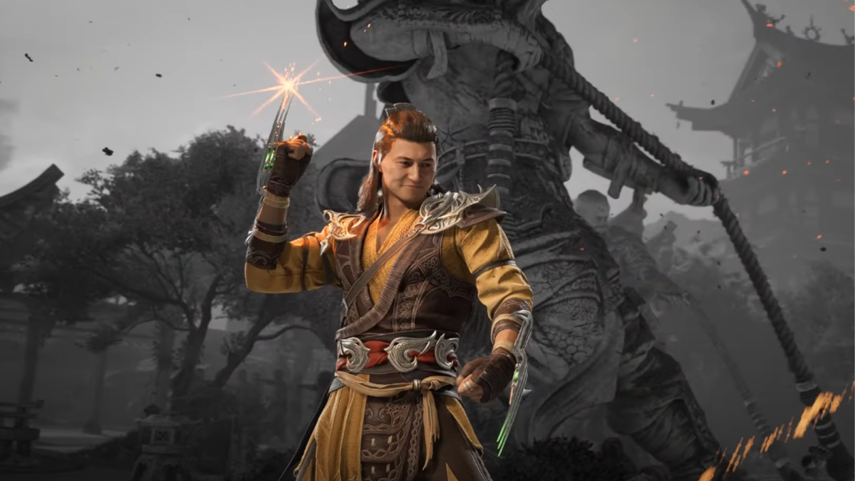 Shang Tsung preparing to dismantle his MK1 enemies.