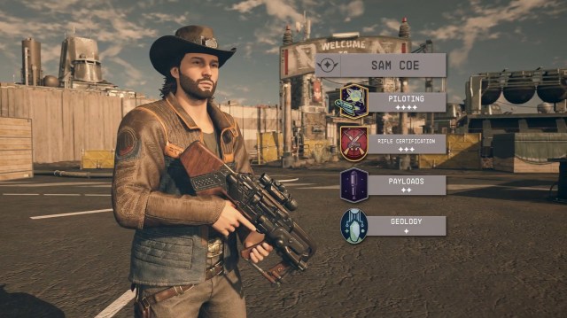 Sam Coe companion in Starfield with his proficiencies