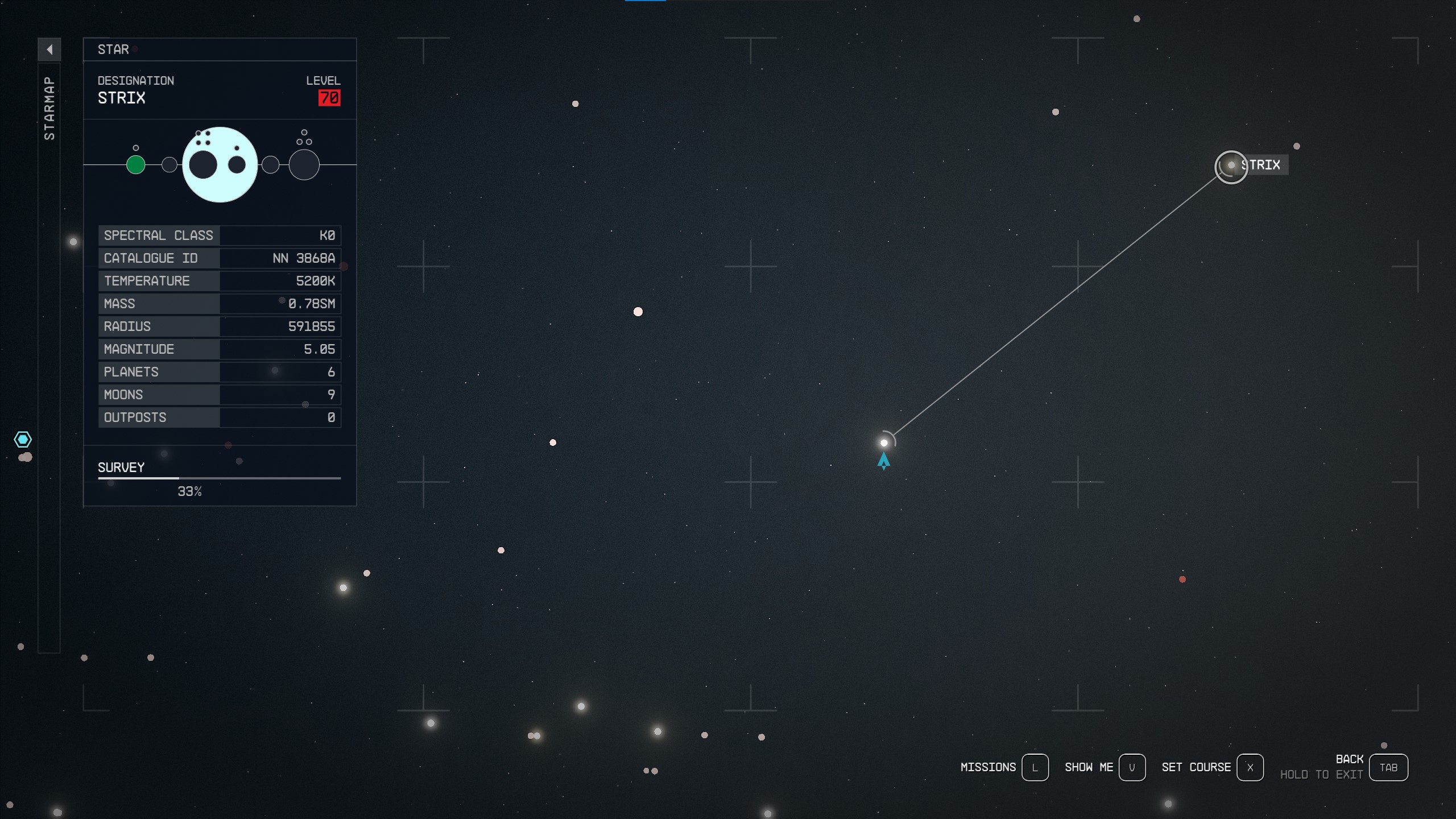 An image highlighting the Strix system in Starfield.