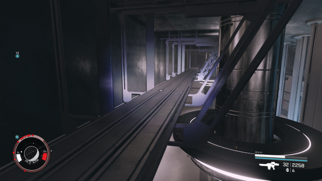 The catwalk in Ryujin Tower