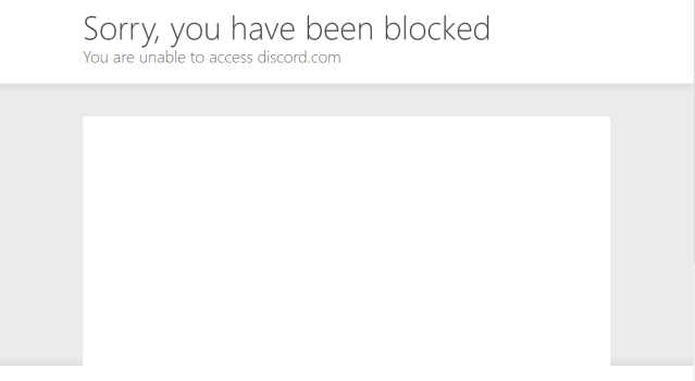 "Sorry, you have been blocked" error message on Discord