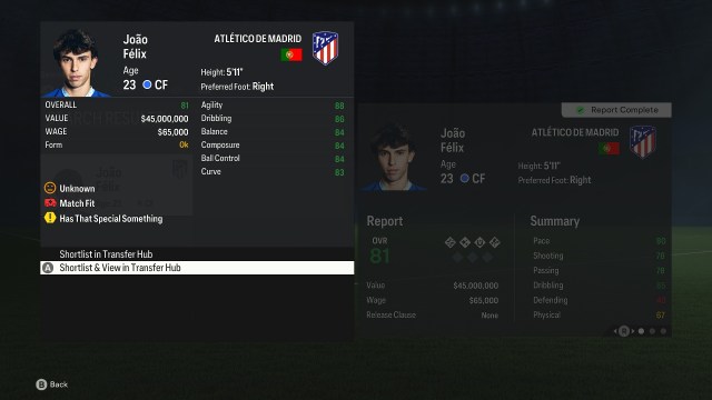 Joao Felix in EA FC 24 Career Mode