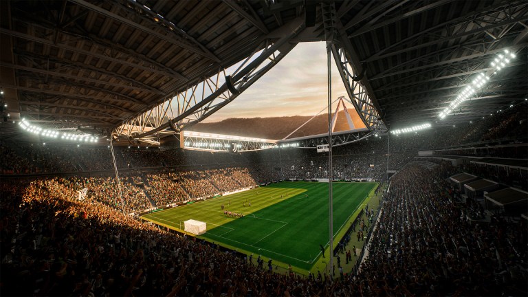 A stadium in EA FC 24