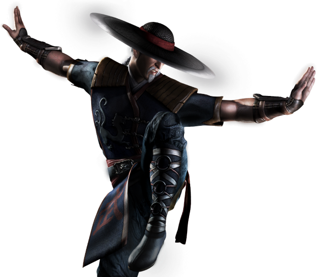 Mortal Kombat XL render featuring Kung Laon standing on one leg with arms outstretched.