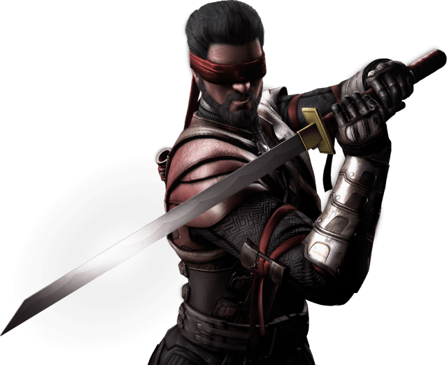 Mortal Kombat XL render featuring Kenshi holding his katana defensively.