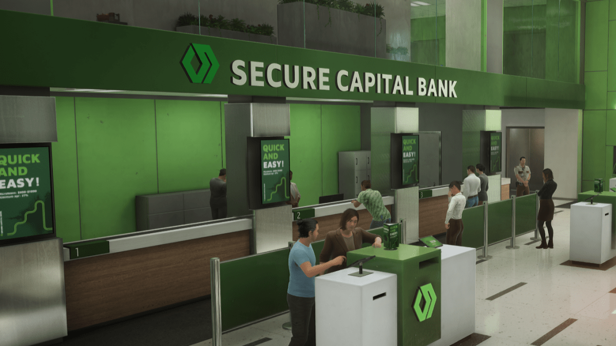 displays the front of the bank in No Rest for the Wicked (Payday 3),