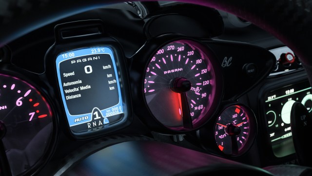 An image of a Pagani dashboard in Forza Motorsport 5.