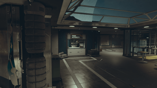 The Trade Authority in The Den station in Starfield.