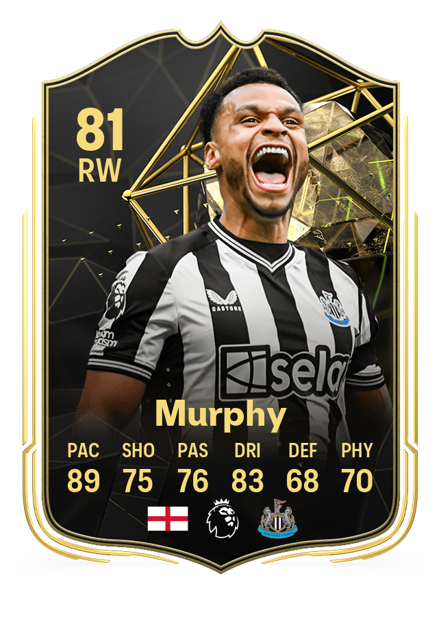 Jacob Murphy's card in EA FC 24's TOTW 6.