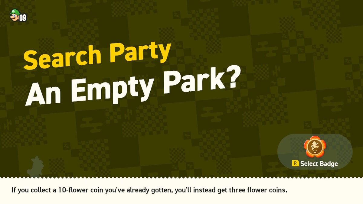 Empty Park loading screen in Super Mario Bros. Wonder