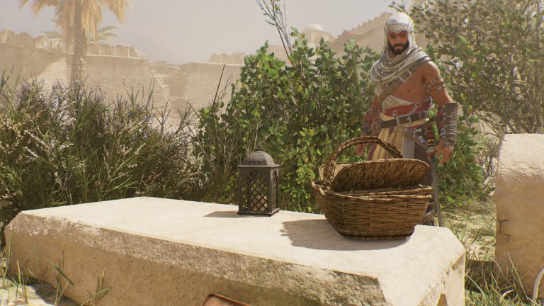 Basim at a tomb