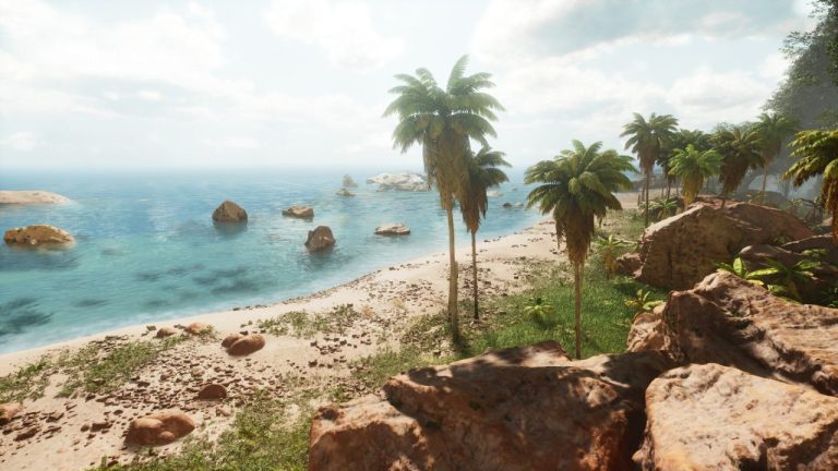 ark survival ascended beach graphics