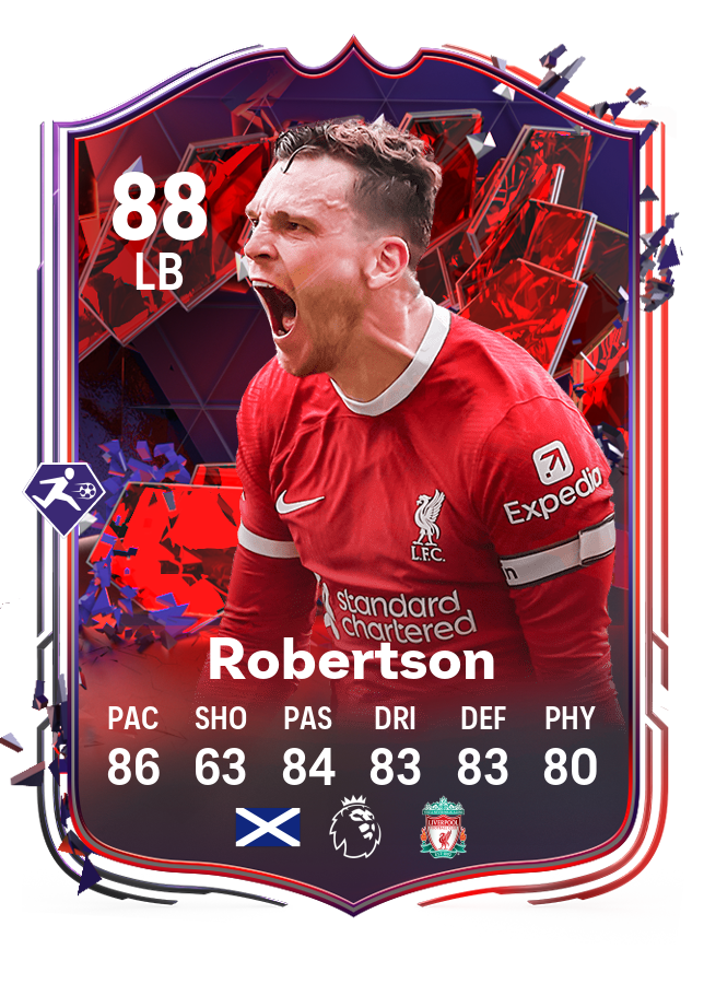 Image of Andrew Robertson's Trailblazers' card in EA FC 24 Ultimate Team.