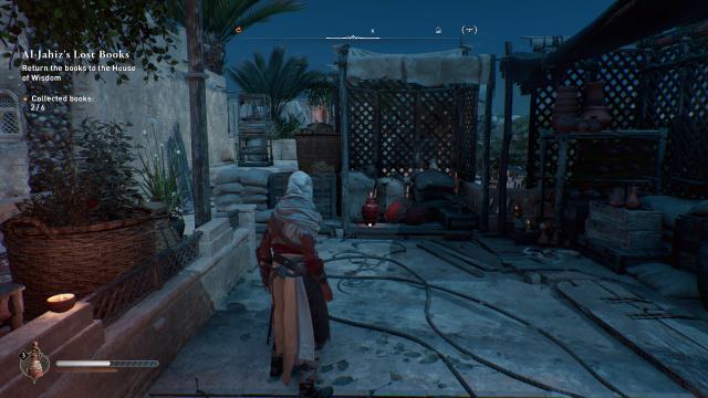 Screenshot of rooftop in Assassin's Creed Mirage.