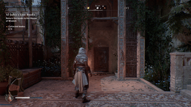 Screenshot of entrance to Gear Chest location in Residential District in Assassin's Creed Mirage.